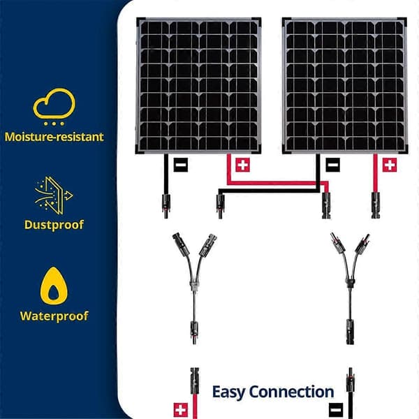 2 par Y-stil solcellekobling DC 1000V FMM+MFF solcellekabelkobling
