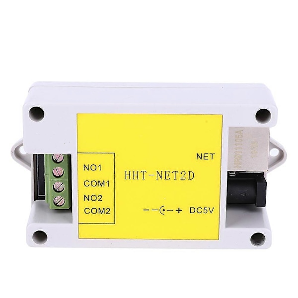 IP Nätverksrelämodul 2 Kanal Fjärrkontroll för Smart Hemkontroll DC5V HHT NET2D YEMAA