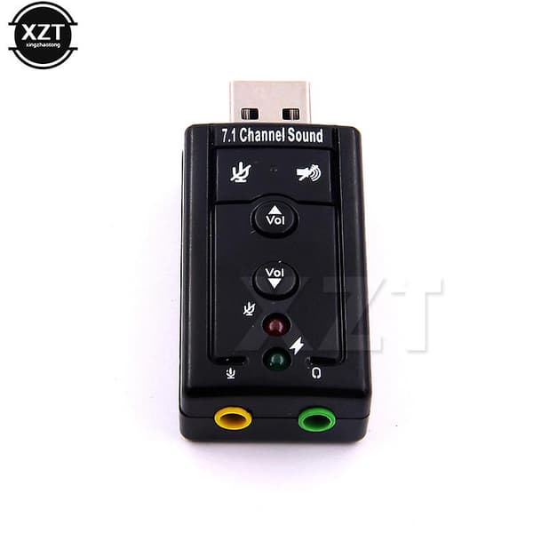 7.1 Externt USB Ljudkort USB till Jack 3.5mm Hörlursljudadapter Mikrofon Ljudkort För Mac Win Dator Android Linux