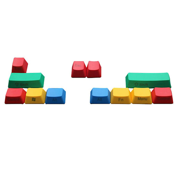 12 stk. Erstatningsmekaniske Tastatur Oem Profil Tasthette Sett Rgby Farge Slitesterk