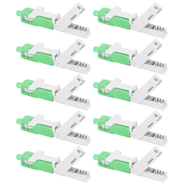 10 stk Fiberoptisk Hurtigkobling Innebygd SC/for APC Rask Kaldkoblingsadapter