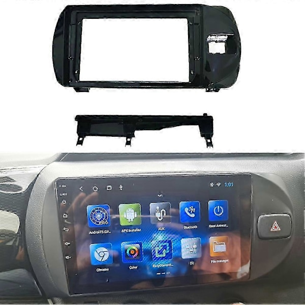 Bilradio Fascia For Vitz 3 2014-2020 Dvd Stereo Ramme Plate Adapter Montering Dash Installasjon Bezel Trim Kit