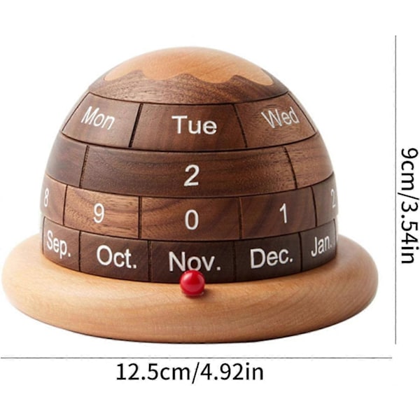 Rustik Træ Skrivebordskalender | Evigheds Skrivebordskalender | Træ Skrivebordskalender |