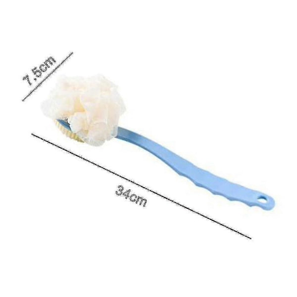 Brusebørste med børstehår og loofah