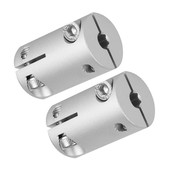 2 stk. Akselkobling Aluminium Legering 6mm DHul til 5mm Hex Hul Fleksibel Akselkobling til Forbindelse af Dele