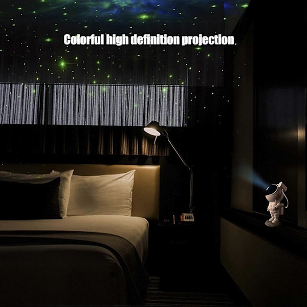 2025 Lämplig Astronaut LED Stjärnprojektor, 3D Stjärnprojektor Lampa LED Atmosfärisk Nattlampa Astronaut Projektor med Inomhus Sovrumsinredning