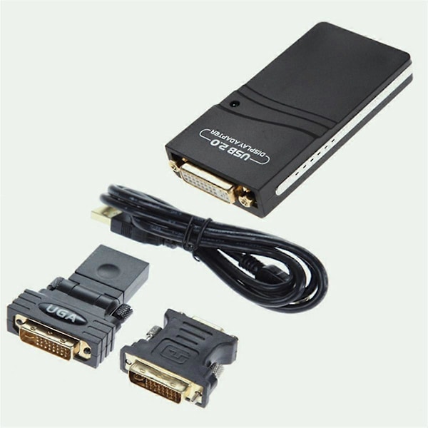 Ekstern Grafisk Video Adapter USB 2.0 til DVI/VGA/-Kompatibel Multiple Skærme Display Udvid/Spejl til Windows