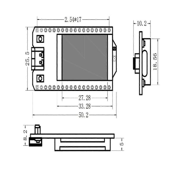 SX1262 ESP32 OLED WIFI LoRa V3 Udviklingskort 0,96 Tommer OLED Display BT+WIFI Lora Kit til , 868MHz