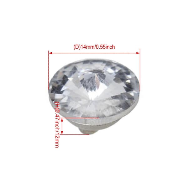 20 stk. Diamantkrystall Møbeltrekk Sofa Hodegjerde Knapper Veggdekor 14mm Dia