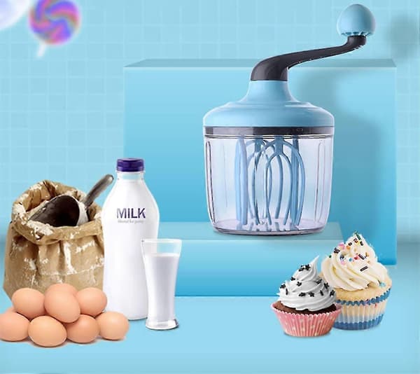 Multifunksjonell eggvisp eggmikser melkeblander med avtakbart ergonomisk håndtak for kjøkkenrestaurant bakeri