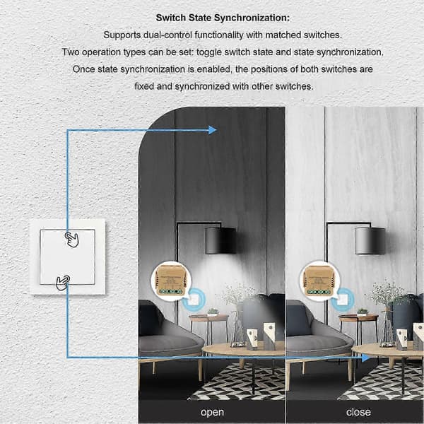 Smart WiFi Reläbrytare Modul för Tuya Röststyrning Multikontroll Association App Fjärrkontroll Timing 1 Väg AC 90