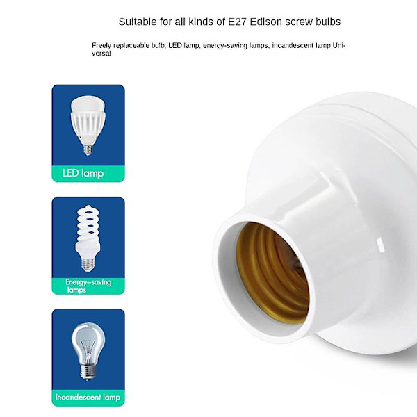 Tuya Wifi Smart E27 E26 Smart Lysadapter Smart Lampeholder Base for Lampe LED Lyspære Adapter