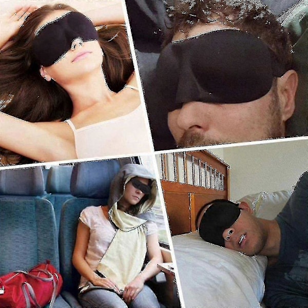 Ögonmask 3D Lyx Återanvändbar Avslappnande Natt Resa Sovmask Mörkläggande Sovmask Z