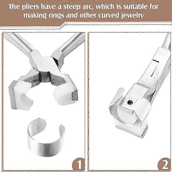 2 stk. Ringfremstillingskit Kæbenæseplier Bøjning og Indpakning Metalværktøj Rustfrit Stål Ringbøjer