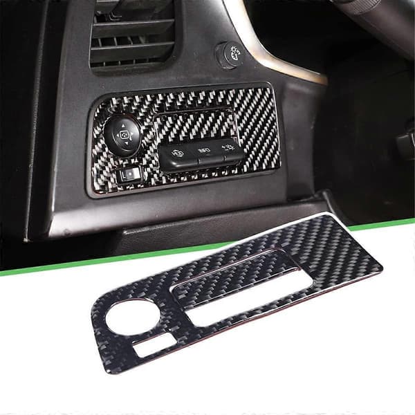 Til C7 2014-2019 Blød Kulfiber Bil Forlygte Kontakt Ramme Trim Cover Interiør Tilbehør