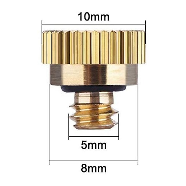 20 Pakke Messing Tåkespredere T-stykker, Støvbekjempelse Tåkespreder Sprinkler for Utendørs Kjølesystem 0,3 mm