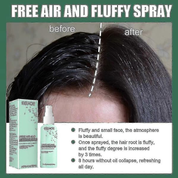 Hårvolymspray No-wash Hår Fluffig Spray Icke-klibbig Hårförtjockare För Alla Hår