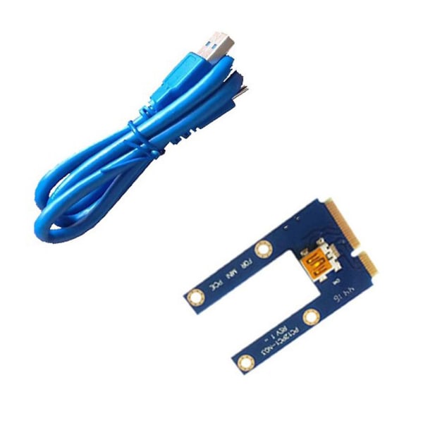 USB 3.0 Mini Pci-e Till Pcie Pci Express 1x Till 16x Extender Riser Card Adapter Förlängningskabel för Mi