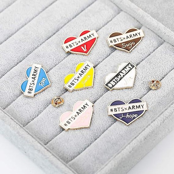 Bts Brosch Set Bts Army Bangtan Söt Emalj Slagstift För Barn Kvinnor Kläder Ryggsäck Bts Gåva