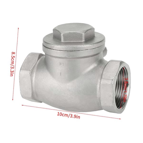 DN32 Rustfrit Stål Envejs Sving Kontraventil Hun Gevind 200PSI til Vand Olie Gas