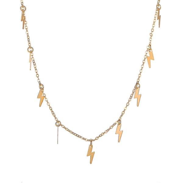 Rodiumpläterat halsband med berlocker