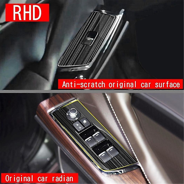 Deksel for bilvindusglassløftknappbryter, rustfritt stål dørarmelenpanel for Cx9 -9 2022+ Rhd
