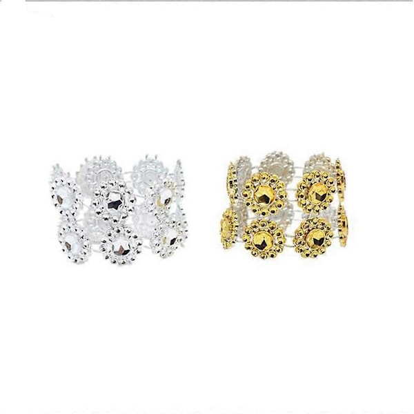 50 stk./lot Europeisk Stil Håndlaget Plast Solsikke Rhinestone Serviettring Serviettspenne For Hjem Hotell Bryllupsutstyr