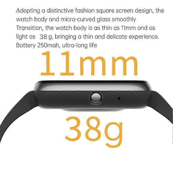 Smartklocka för män/kvinnor, Vattentät smartklocka Bluetooth för iPhone Samsung