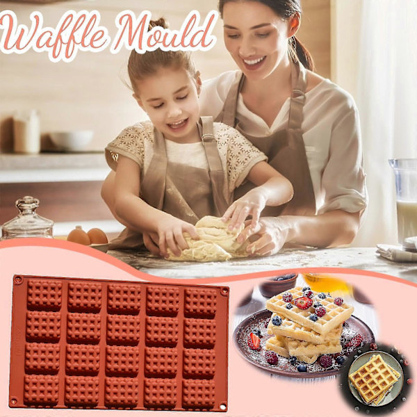 Køkken Silikon Runde Vaffelpandekage Chokolade Bageform Bageplade