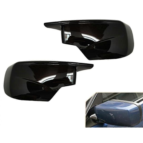 Bilspejl Dæksler i Sort Glans Ox Horn til 3 Serie E46 1998-2005 5 Serie E39 1995-2004