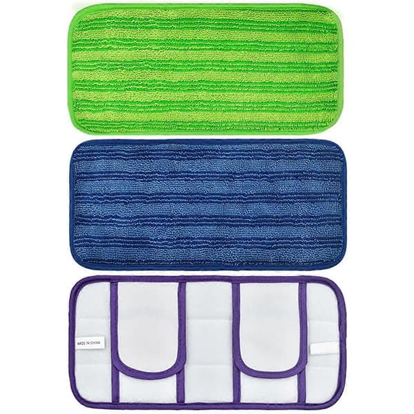 4 STK Genanvendelige Moppepuder til Moppe Refill Puder 12 Tommer Erstatningsmoppepuder til Træ & Multi-Overflade Gulv