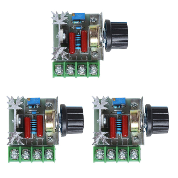 3x Regulator Of Voltage Controller Speed ​​Dimmer 2000w Ac 220v