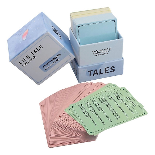 Interview Kit Cards Tales LifeStory Haastattelusetti Perhepeli-ilta Kuratoitujen Kysymyskorttien Kanssa