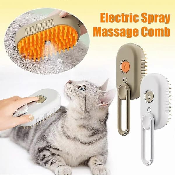 Celery Pet Spritz Defur Kam, Puffease Spritz Defur Plejekam til Kat & Hund Color 1