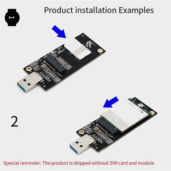 Usb3.0 til Ngff Key B 3g4g Wwan Module Nettverkskort Multifunksjon Test Adapter Board Med Sim Slot M