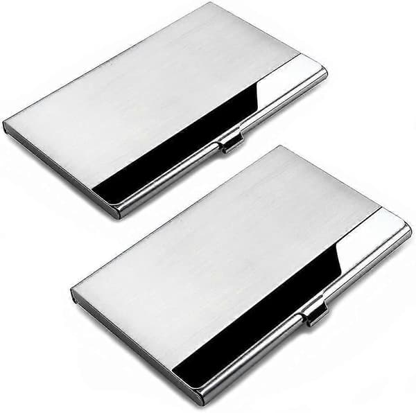 Visitkortsfodral, 2-pack Visitkortsfodral, Förvaring i rostfritt stål