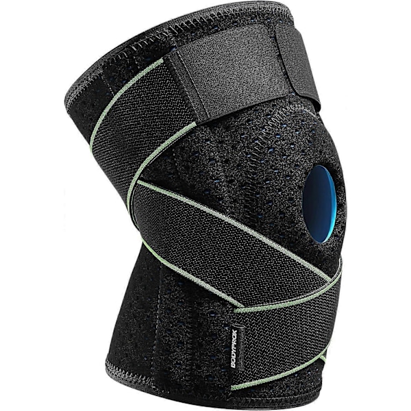 Knæbandage med sidestabilisatorer og patella gel puder til knæstøtte