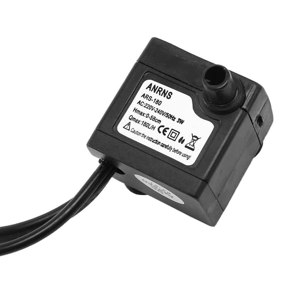 3W Vandpumpe til Akvarium med 4 LED Lys - EU Stik - Hao