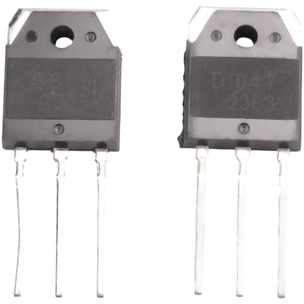 2 transistorer af silikone - D1047 + B817, 200V, 12A