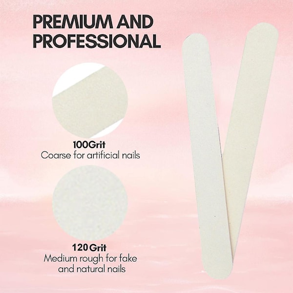 Neglefil Grit Emery Boards til negle 50 stk. Neglefilssæt til manicure pedicure negle Grov neglefil Stil 1