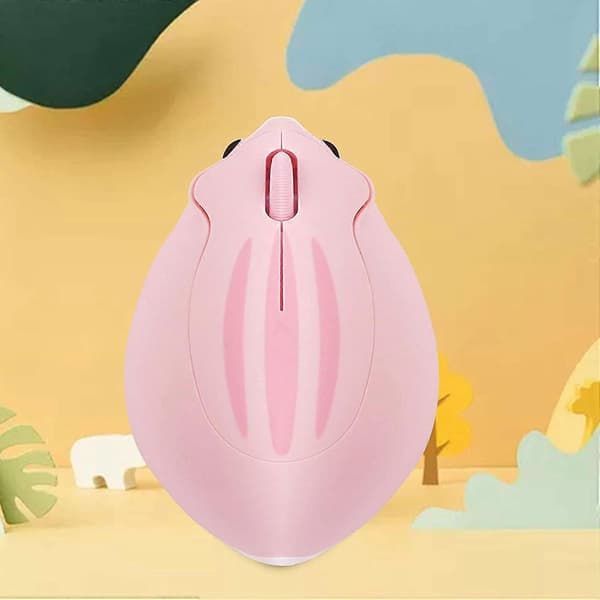Hamsterformad Trådlös Tyst Mus Söt Mini Portabel Rese Djurmöss 1200dpi Optisk Liten (rosa)