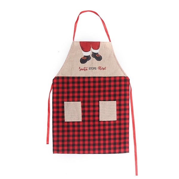 Christmas- With Pockets - Water Resistance Apron For Baking Holiday Gifts Xmas Kitchen Supplies A