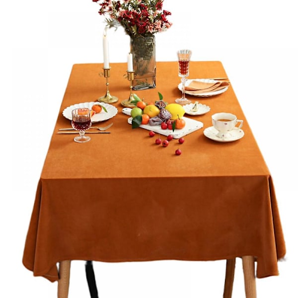 Duk Rektangulær Premium Fløyel Duk Vaskbar Polyester Rynkebestandig Bordduk For Banketter, Bryllup, Julebord Og Flere Anledninger
