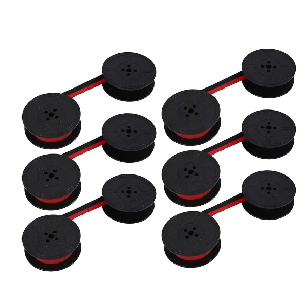 6-pack Skrivmaskinsband Twin Spool Skrivmaskinsband Rött och svart Twin Spool Ersättningspaket för