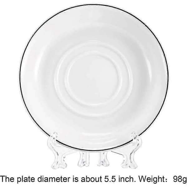 24 stk. Plastik Staffeli Pladeholdere Billedstaffeli Til Bryllupper (Klar, 4 Tommer)