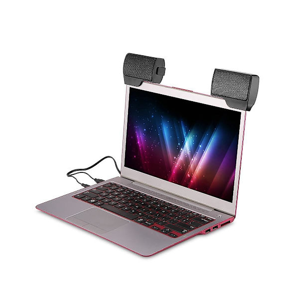 Portabel Mini Clip USB Stereo Högtalare Ljudfält Clip-on Högtalare för Notebook Laptop Telefon Musik