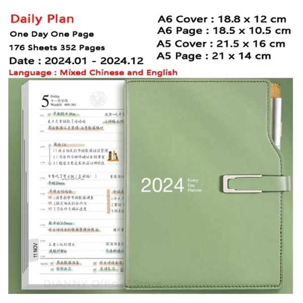 2024 Plan A6 Aikatauluta tämä kalenteri 1 Page 1 Päivämuistikirja Muistikirja Toimistotyökalu