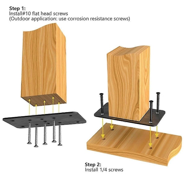 Solid Patio Søyler Baseplate Gjerdesøyle Base Festeskinne Dekksøyle Ankerskive Patio Søyler Basekobling
