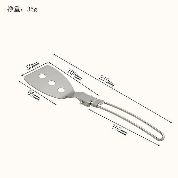 304 rustfritt stål sammenleggbar flat stekespade