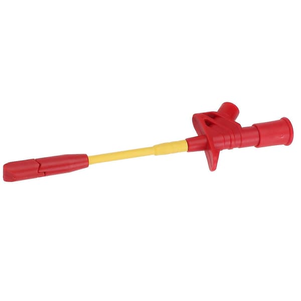 Testhage Multimeter Mini Grabber Rustfri Stål Probe til Bilreparation 4mm Socket J.30019Red